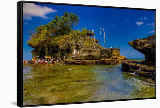 Pura Tanah Lot, Sea Temple, Bali, Indonesia, Southeast Asia, Asia-Laura Grier-Framed Stretched Canvas