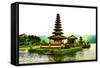 Pura Ulun Danu Temple, Lake Bratan, Bali, Indonesia, Southeast Asia, Asia-Laura Grier-Framed Stretched Canvas