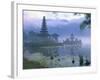 Pura Ulun Temple, Danu Bratan, Island of Bali, Indonesia, Southeast Asia-Bruno Morandi-Framed Photographic Print