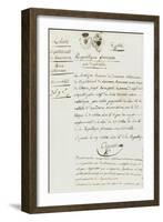 Purchase Deed by Joseph Bonaparte of Milelli Domains-null-Framed Giclee Print