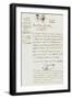 Purchase Deed by Joseph Bonaparte of Milelli Domains-null-Framed Giclee Print