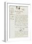 Purchase Deed by Joseph Bonaparte of Milelli Domains-null-Framed Giclee Print