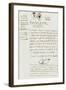 Purchase Deed by Joseph Bonaparte of Milelli Domains-null-Framed Giclee Print