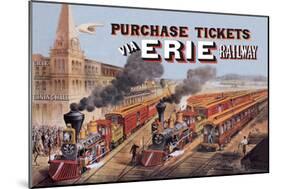 Purchase Tickets Via Erie Railway-null-Mounted Art Print