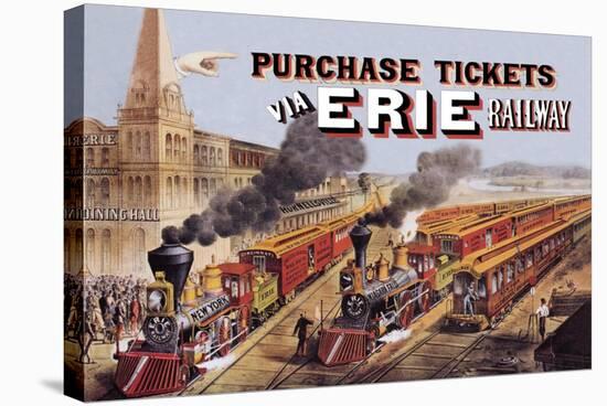 Purchase Tickets Via Erie Railway-null-Stretched Canvas