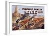 Purchase Tickets Via Erie Railway-null-Framed Art Print