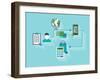 Purchasing Online Illustration-bloomua-Framed Art Print