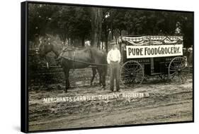 Pure Food Grocery Wagon-null-Framed Stretched Canvas
