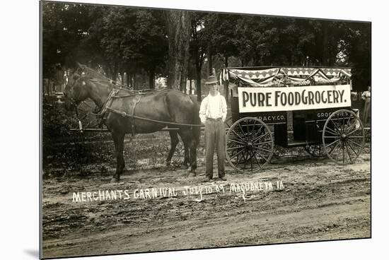 Pure Food Grocery Wagon-null-Mounted Art Print