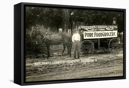 Pure Food Grocery Wagon-null-Framed Stretched Canvas