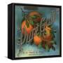 Pure Gold Brand - Redlands, California - Citrus Crate Label-Lantern Press-Framed Stretched Canvas