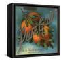 Pure Gold Brand - Redlands, California - Citrus Crate Label-Lantern Press-Framed Stretched Canvas