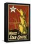 Pure White Star Coffee, Frogs-null-Framed Stretched Canvas