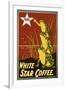 Pure White Star Coffee, Frogs-null-Framed Giclee Print