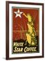 Pure White Star Coffee, Frogs-null-Framed Giclee Print