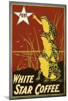 Pure White Star Coffee, Frogs-null-Mounted Giclee Print