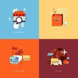 Set of Flat Design Concept Icons for Web and Mobile Phone Services and Apps-PureSolution-Art Print