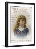 Purifies the Blood, Improves the Complexion, Ayer's Sarsaparilla-null-Framed Giclee Print