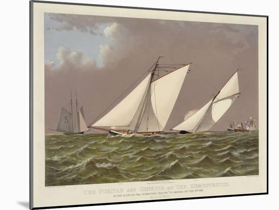 Puritan and Genesta on the Homestretch-null-Mounted Art Print