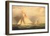 Puritan and Priscilla off Sandy Hook-James Edward Buttersworth-Framed Art Print