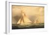 Puritan and Priscilla off Sandy Hook-James Edward Buttersworth-Framed Art Print