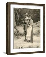 Puritan Couple on their Way to Sunday Worship, Engraved by Thomas Gold Appleton, 1885-George Henry Boughton-Framed Giclee Print