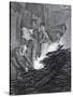 Puritan Iconoclasts on the Road to Norwich Burning a Church Crucifix in Front of the Church-null-Stretched Canvas