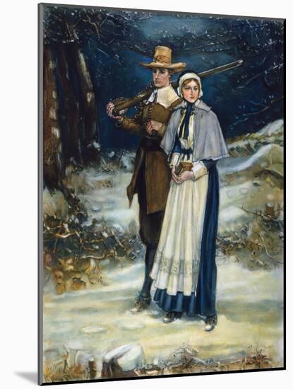 Puritans Going to Church-George Henry Boughton-Mounted Giclee Print