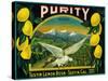 Purity Lemon Label - Tustin, CA-Lantern Press-Stretched Canvas