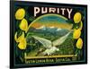 Purity Lemon Label - Tustin, CA-Lantern Press-Framed Art Print