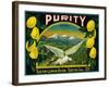 Purity Lemon Label - Tustin, CA-Lantern Press-Framed Art Print