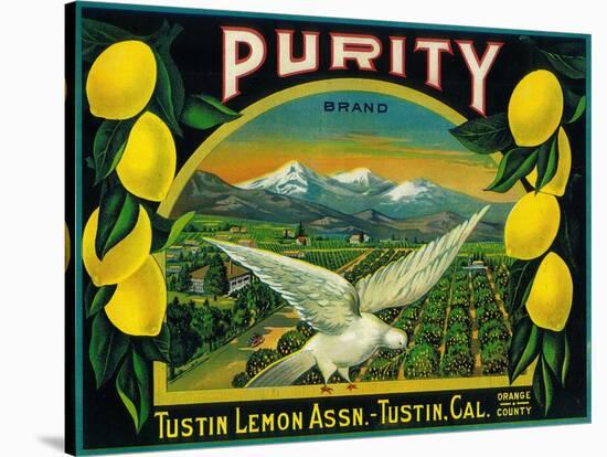 Purity Lemon Label - Tustin, CA-Lantern Press-Stretched Canvas