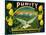 Purity Lemon Label - Tustin, CA-Lantern Press-Stretched Canvas