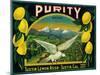 Purity Lemon Label - Tustin, CA-Lantern Press-Mounted Art Print