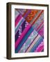 Purmamarca, Tulmas, Native-Made Blankets, Argentina-Walter Bibikow-Framed Photographic Print