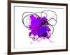 Purple Abstract Brush Splash Flower-Irena Orlov-Framed Premium Giclee Print