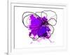 Purple Abstract Brush Splash Flower-Irena Orlov-Framed Premium Giclee Print