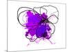 Purple Abstract Brush Splash Flower-Irena Orlov-Mounted Premium Giclee Print