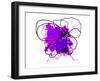 Purple Abstract Brush Splash Flower-Irena Orlov-Framed Art Print