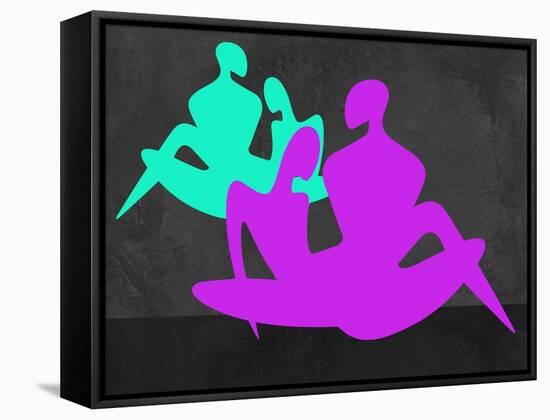 Purple and Blue Couples-Felix Podgurski-Framed Stretched Canvas