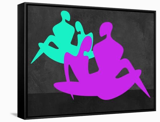 Purple and Blue Couples-Felix Podgurski-Framed Stretched Canvas