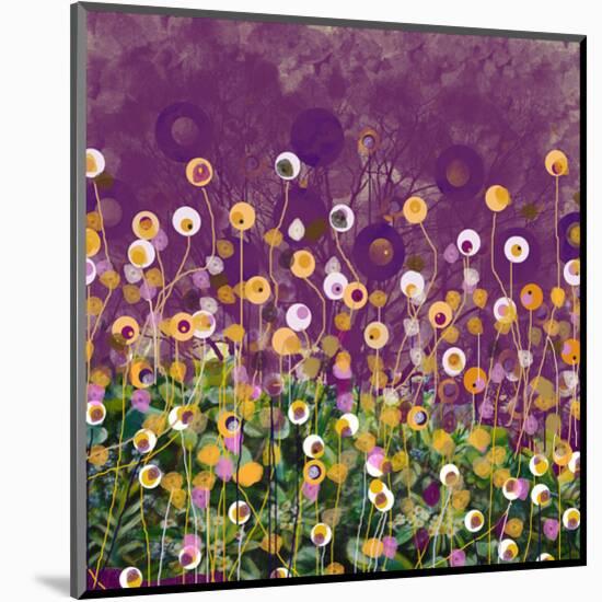 Purple and Gold field-Claire Westwood-Mounted Premium Giclee Print