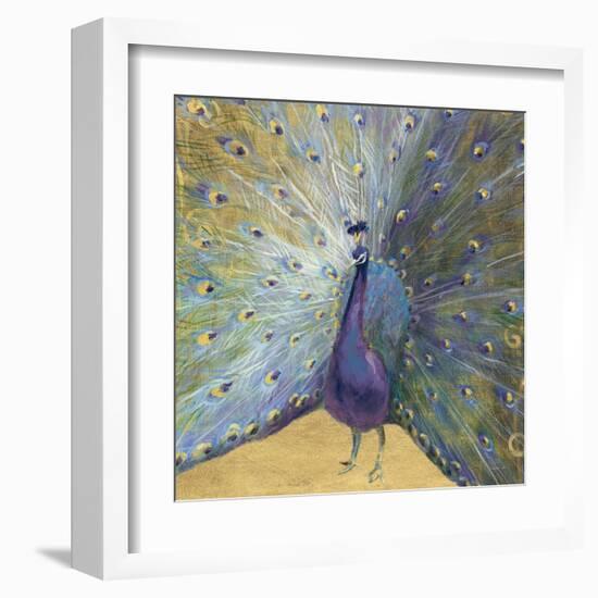 Purple and Gold Peacock-Danhui Nai-Framed Art Print