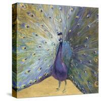 Purple and Gold Peacock-Danhui Nai-Stretched Canvas