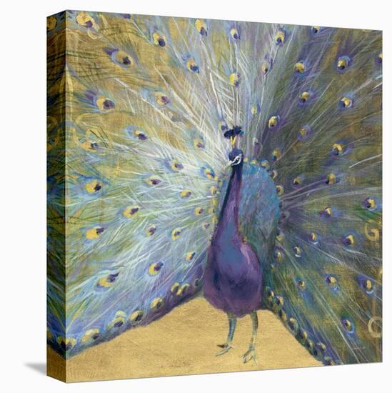 Purple and Gold Peacock-Danhui Nai-Stretched Canvas