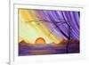 Purple and Gold Royal Sunset-Megan Aroon Duncanson-Framed Art Print