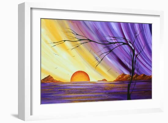 Purple and Gold Royal Sunset-Megan Aroon Duncanson-Framed Art Print