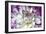 Purple and White Dahlia-George Johnson-Framed Photographic Print