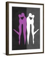 Purple and White Kiss-Felix Podgurski-Framed Art Print