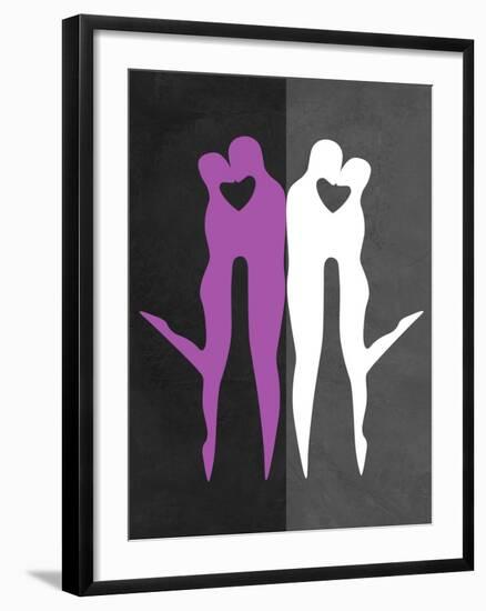 Purple and White Kiss-Felix Podgurski-Framed Art Print